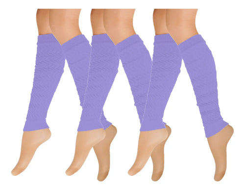 Calentador Piernas Mujer Algodón Suave Invierno Frio 3 Pares