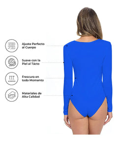 Leotardo Manga Larga Mujer Algodón Danza Ballet Uso Diario