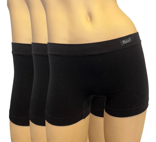 3 Pzs Ropa Interior Mujer Boxer Fibra De Bambú Moldea Figura