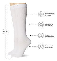 Calcetas Escolares Lisas Largas