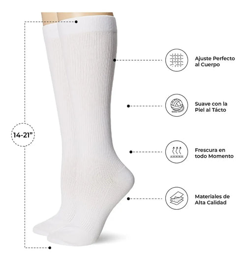 Calcetas Escolares Lisas Largas