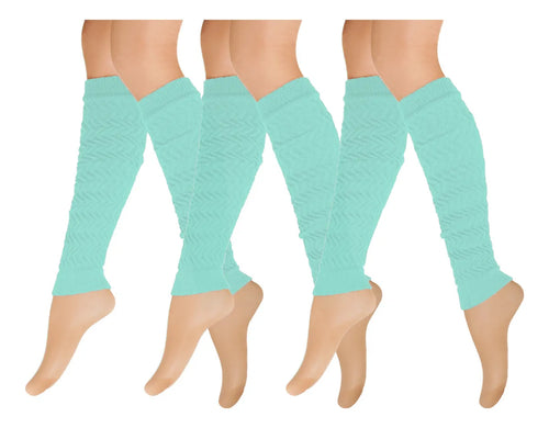 Calentador Piernas Mujer Algodón Suave Invierno Frio 3 Pares