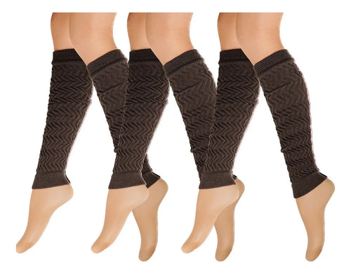 Calentador Piernas Mujer Algodón Suave Invierno Frio 3 Pares