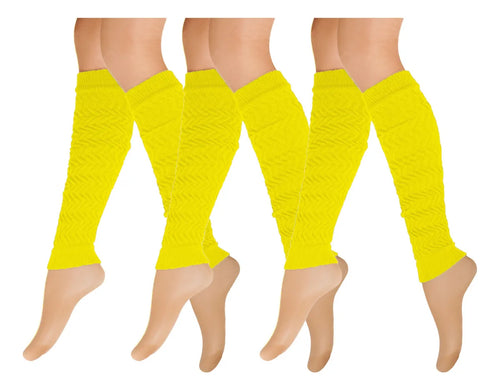 Calentador Piernas Mujer Algodón Suave Invierno Frio 3 Pares