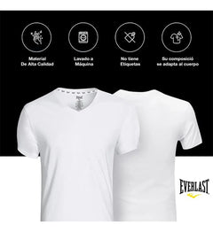 Playera Manga Corta Cuello V Hombre Everlast