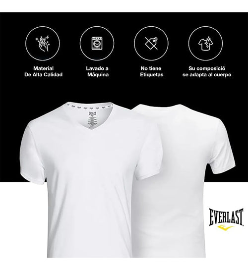 Playera Manga Corta Cuello V Hombre Everlast