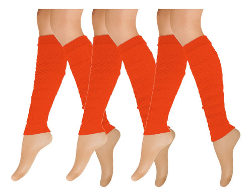 Calentador Piernas Mujer Algodón Suave Invierno Frio 3 Pares