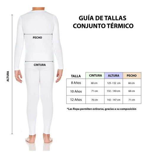 Conjunto De Ropa Interior Térmica Caliente Cómoda Niño Niña 2 Conjuntos