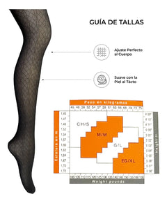 Pantimedia Mujer Dorian Grey Fashion Licra De Alta Calidad 3 Piezas