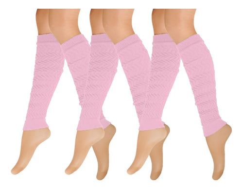 Calentador Piernas Mujer Algodón Suave Invierno Frio 3 Pares