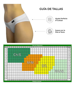 3pzs Bikini 3/4 Ropa Interior Mujer Algodón Moldea Figura