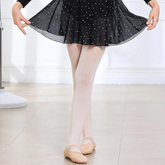 Media Nylon Elástica Semi-transparente Niña