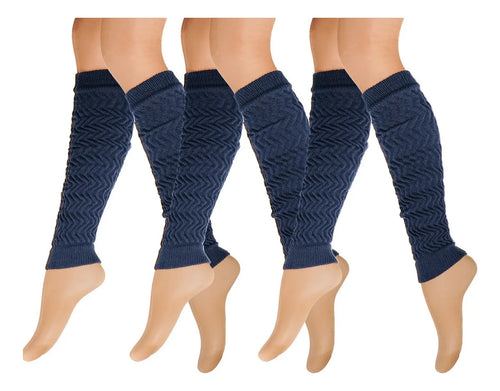 Calentador Piernas Mujer Algodón Suave Invierno Frio 3 Pares