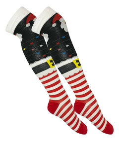 Calceta Larga Medieta Navideña Niña Varios Diseños