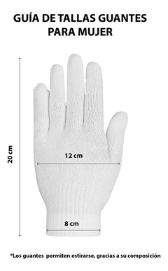 6 Pares Guante Invierno Cálido Elástico Mujer Hombre Unisex Varios Colores