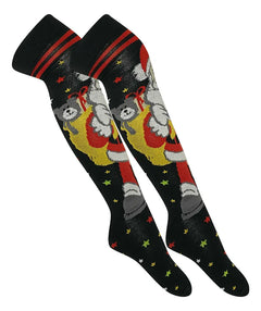 Calceta Larga Medieta Navideña Niña Varios Diseños