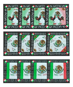 12 Paliacates Pañuelo Pashmina Bufanda Viva México Patrio