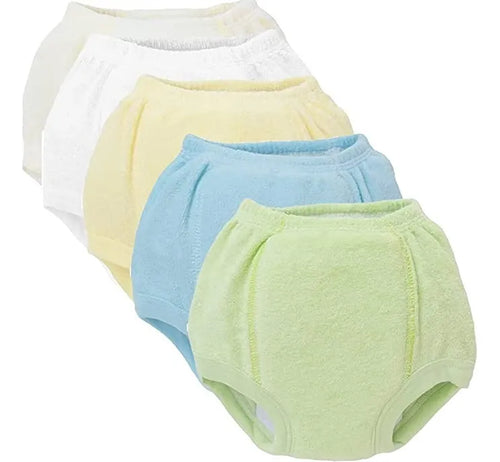 Calzón Pañal Entrenador Bebé Algodón Suave Reutilizable 5pzs