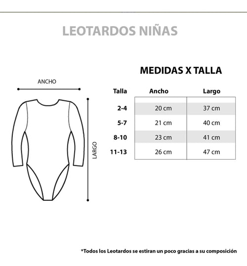 Leotardo Algodón Manga Larga Niña