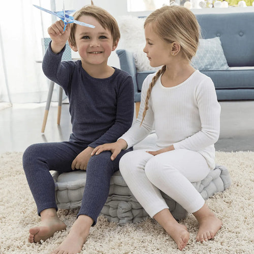 Conjunto De Ropa Interior Térmica Caliente Cómoda Niño Niña 2 Conjuntos