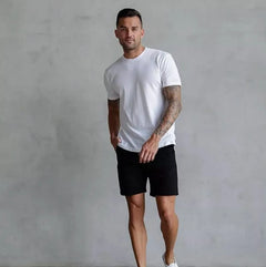 Playera Manga Corta Ultra Blanca Cuello Redondo Hombre