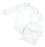Pañalero Mameluco Bebé Cuello De Tortuga Algodón Suave 3 Pzs