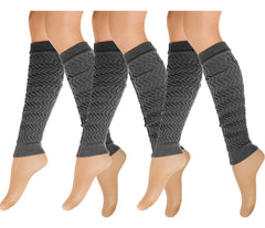 Calentador Piernas Mujer Algodón Suave Invierno Frio 3 Pares