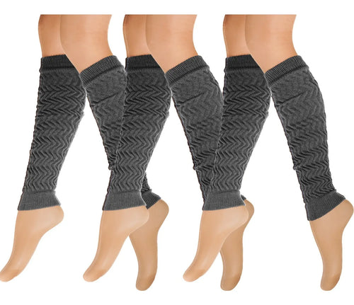 Calentador Piernas Mujer Algodón Suave Invierno Frio 3 Pares