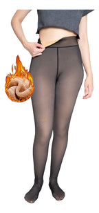 Malla Media Térmica Traslucida Varios Diseños Mujer Forro Polar Afelpado