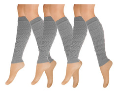 Calentador Piernas Mujer Algodón Suave Invierno Frio 3 Pares