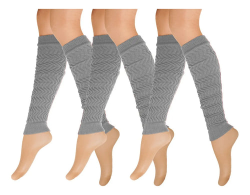 Calentador Piernas Mujer Algodón Suave Invierno Frio 3 Pares