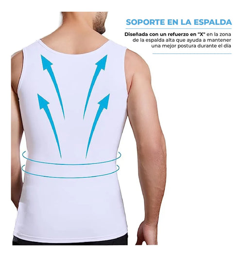 Camiseta Interior Hombre - Control de Postura Soporte Lumbar