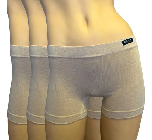 3 Pzs Ropa Interior Mujer Boxer Fibra De Bambú Moldea Figura