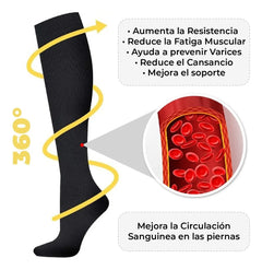 Calcetín Mediana Compresión Varices Embarazo Circulación