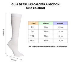 Calcetas Escolares Lisas Largas