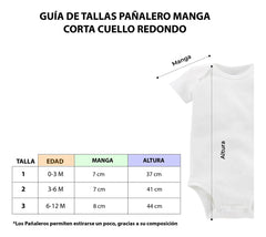 Pañalero Mameluco Bebé Manga Corta Algodón Suave 3pzs