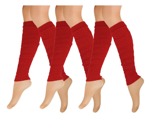 Calentador Piernas Mujer Algodón Suave Invierno Frio 3 Pares