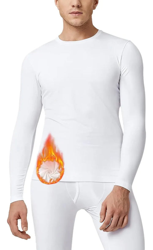 Playera Térmica Hombre Manga Larga Afelpada Seamles