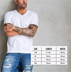 Playera Manga Corta Ultra Blanca Cuello V Hombre