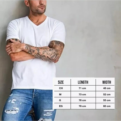 Playera Manga Corta Ultra Blanca Cuello V Hombre