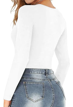 Leotardo Manga Larga Mujer Suave Seamless Danza Vestir