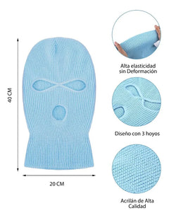 3 Piezas Pasamontañas Gorro Táctico Alta Calidad Unisex Colores