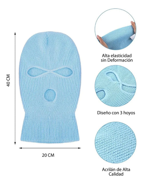 3 Piezas Pasamontañas Gorro Táctico Alta Calidad Unisex Colores