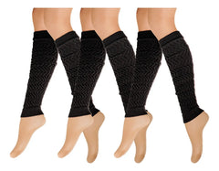 Calentador Piernas Mujer Algodón Suave Invierno Frio 3 Pares