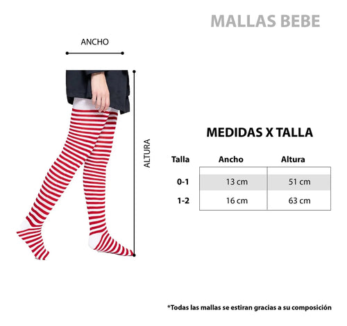 Mallas Navideña Caramelo Niña Algodón Suave Alta Calidad