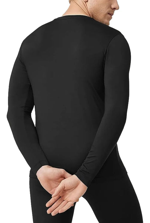 Playera Térmica Hombre Manga Larga Afelpada Seamles