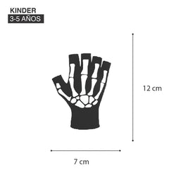 6 Pares Guantes Esqueleto Niño Y Bebé Halloween