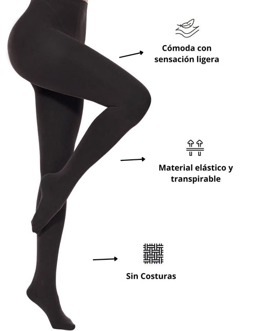 Pantimedia Media Negra Seamless Unitalla Para Mujer 3 Piezas