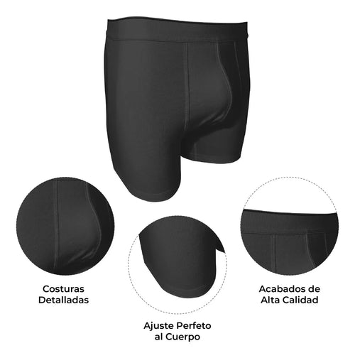 Boxer Brief Stretch Hombre Algodón Suave - Confort Premium