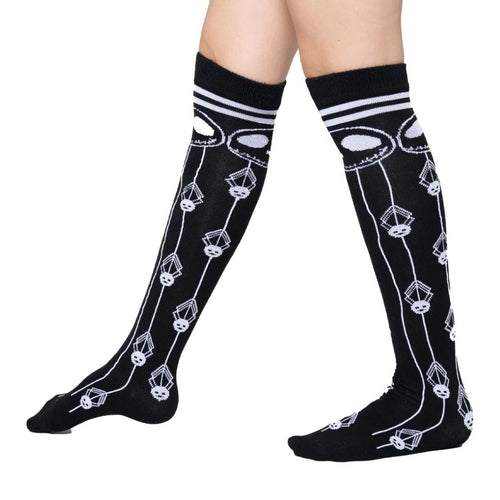 Calceta Larga Medieta Jack Arañas Negro